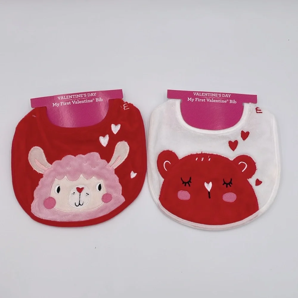 My First Valentines Day Bib Baby Bib My First Valentine‎ Bib